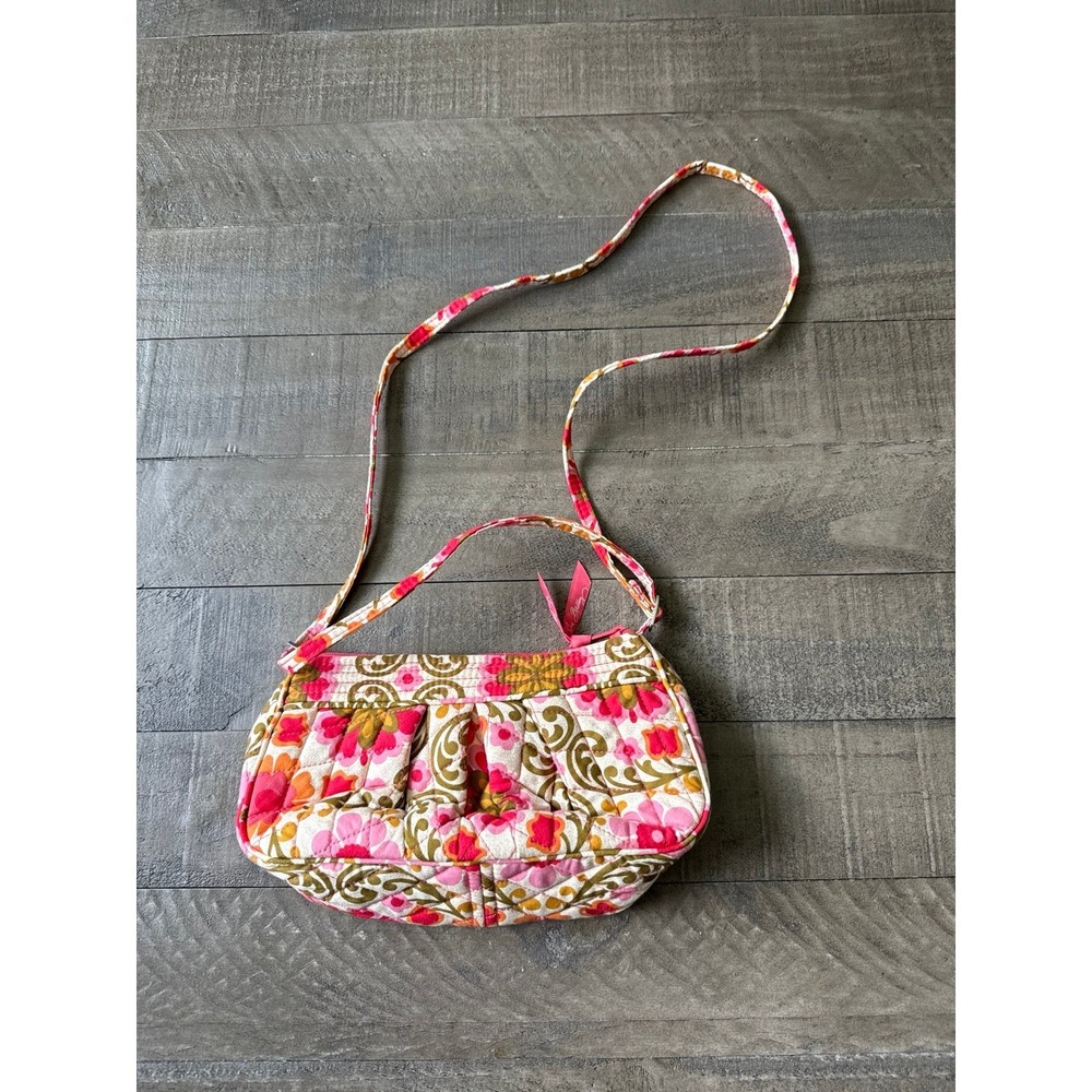 Vera Bradley 2011 Folkloric Small Crossbody Handbag Purse All In One Wristlet - Picture 5 of 6
